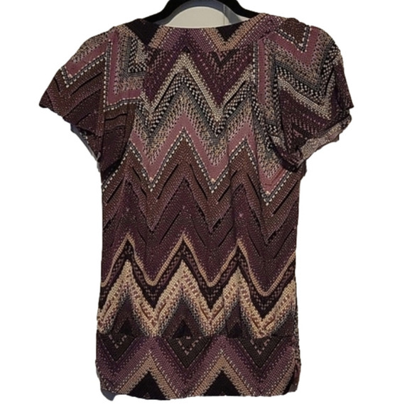 Love Tease Purple and Brown Blouse Small Pre-owned - Picture 6 of 7